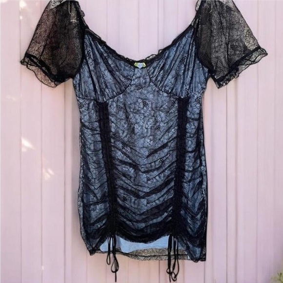Dolls Kill Delia*s For What It’s Worth Lace Mini Dress in Size XL - Picture 1 of 3